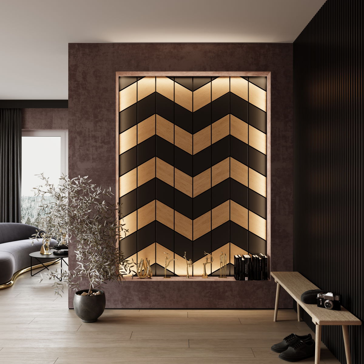 Wall paneling CARO - rustic oak