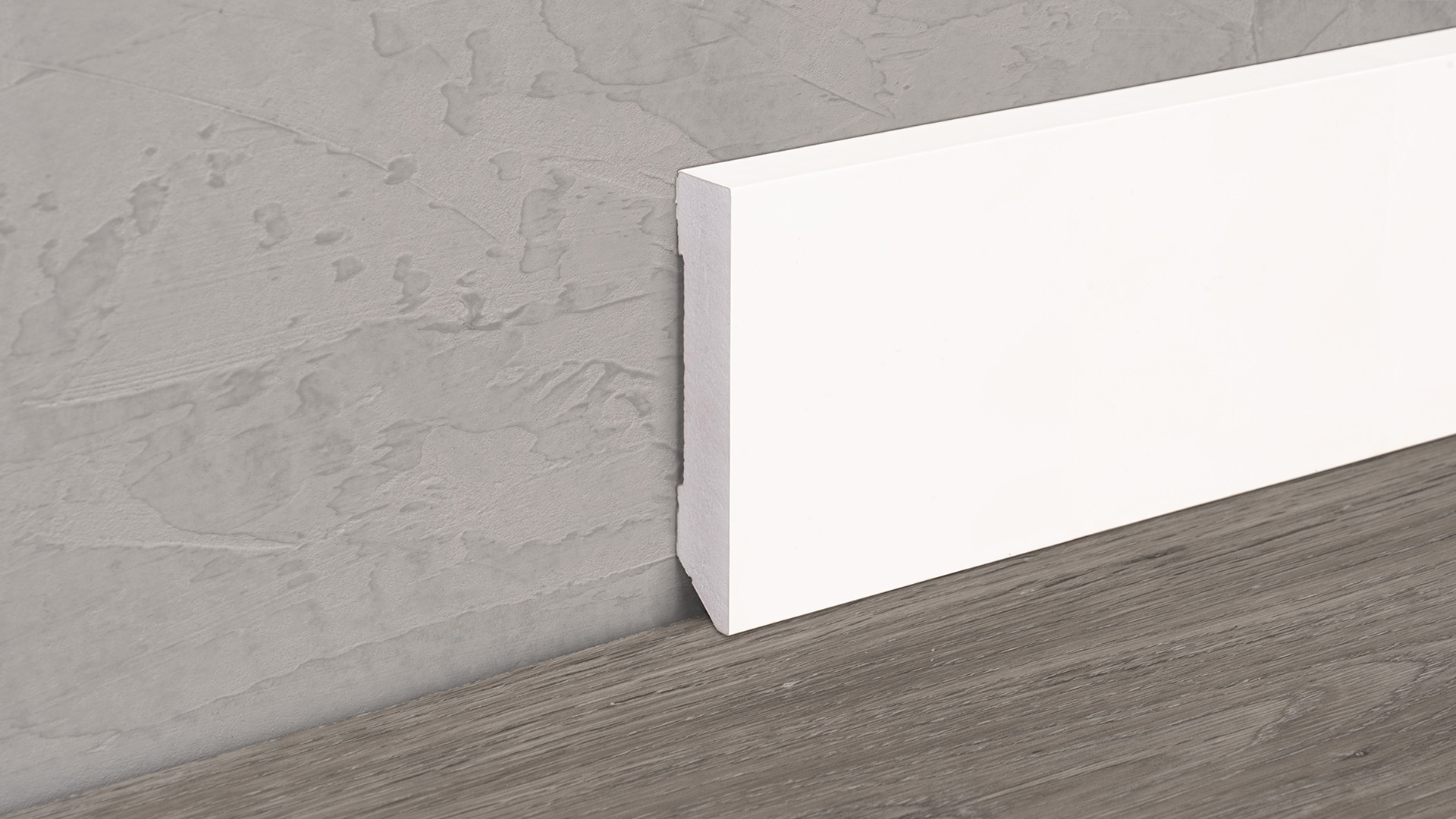 Hard foam skirting board MONDO - 80 mm - White