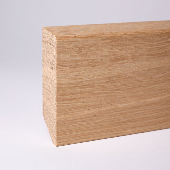solid wood skirting 40mm with chamfered front edge untreated oak solid wood skirting 40mm with chamfered front edge untreated oak