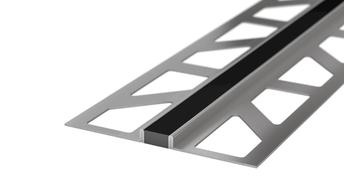 Stainless steel expansion joint - EPDM joint - for 4.5mm decking - Grey 2.5m Stainless steel expansion joint - EPDM joint - for 4.5mm decking - Grey 2.5m