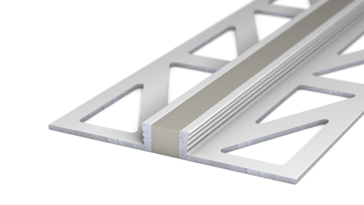 Aluminium expansion joint profile - silicone joint - for 4.5mm coverings - Grey 3m Aluminium expansion joint profile - silicone joint - for 4.5mm coverings - Grey 3m
