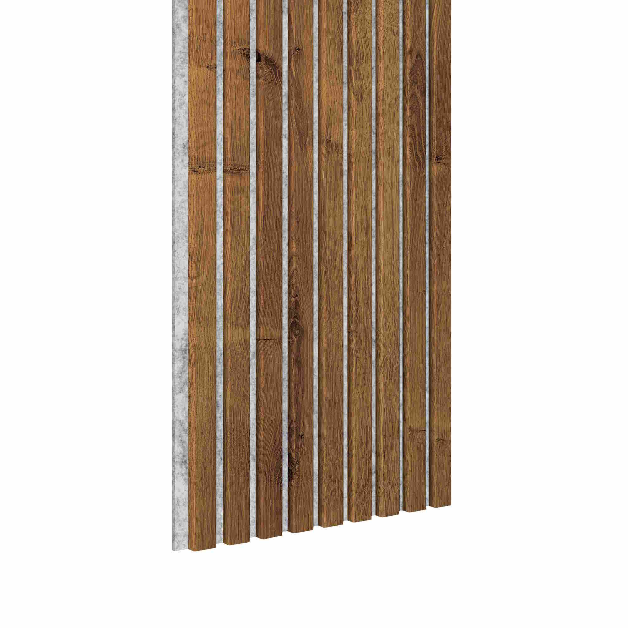 Sample - rustic oak - acoustic felt grey Sample - rustic oak - acoustic felt grey