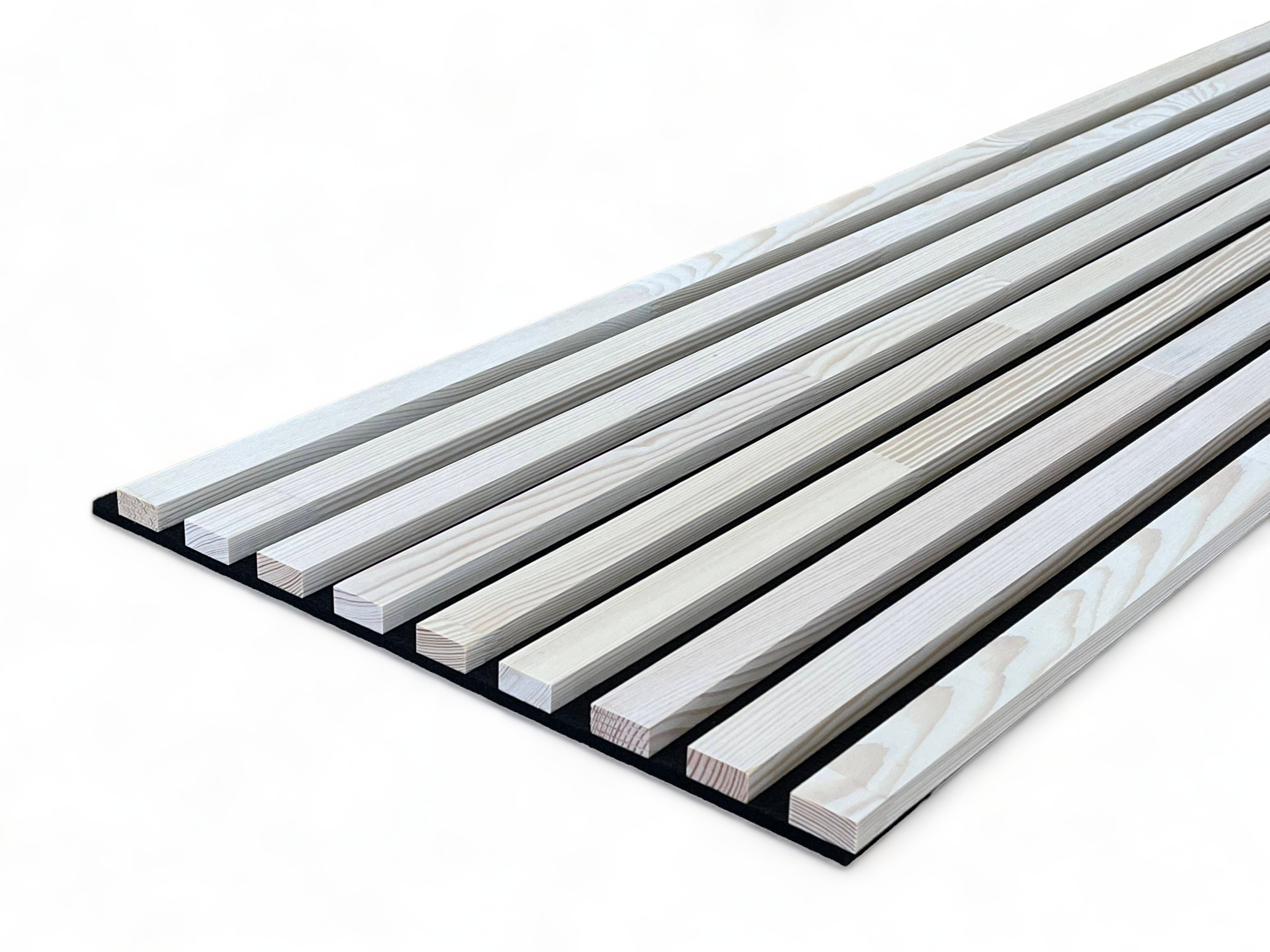 Sample for solid wood acoustic panels pine - Polar White Sample for solid wood acoustic panels pine - Polar White