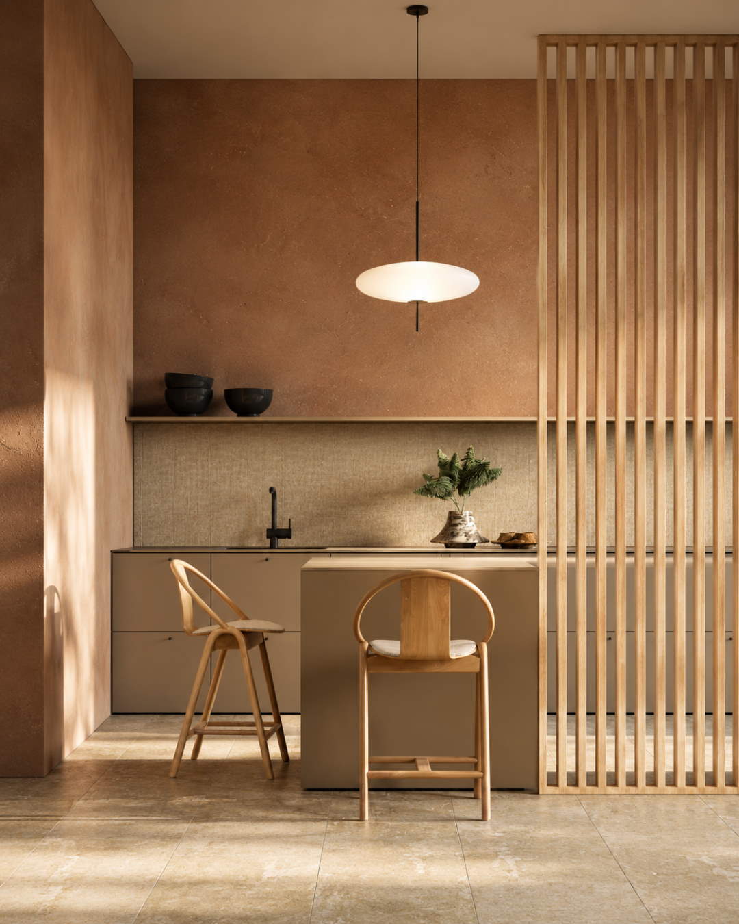 Room divider/ slat wall 580 x 2750 x 65 mm Oak nature