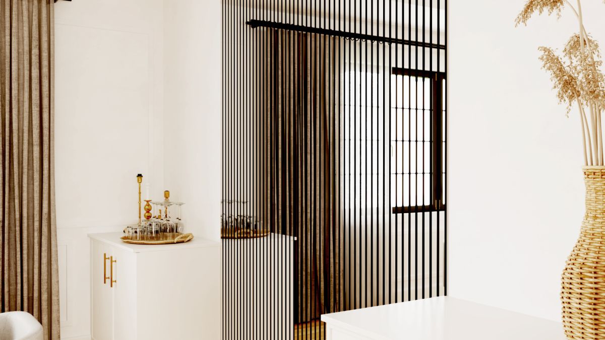 Acoustic panel - 2600 x 600 mm mirror effect - Acoustic felt black - Wall cladding