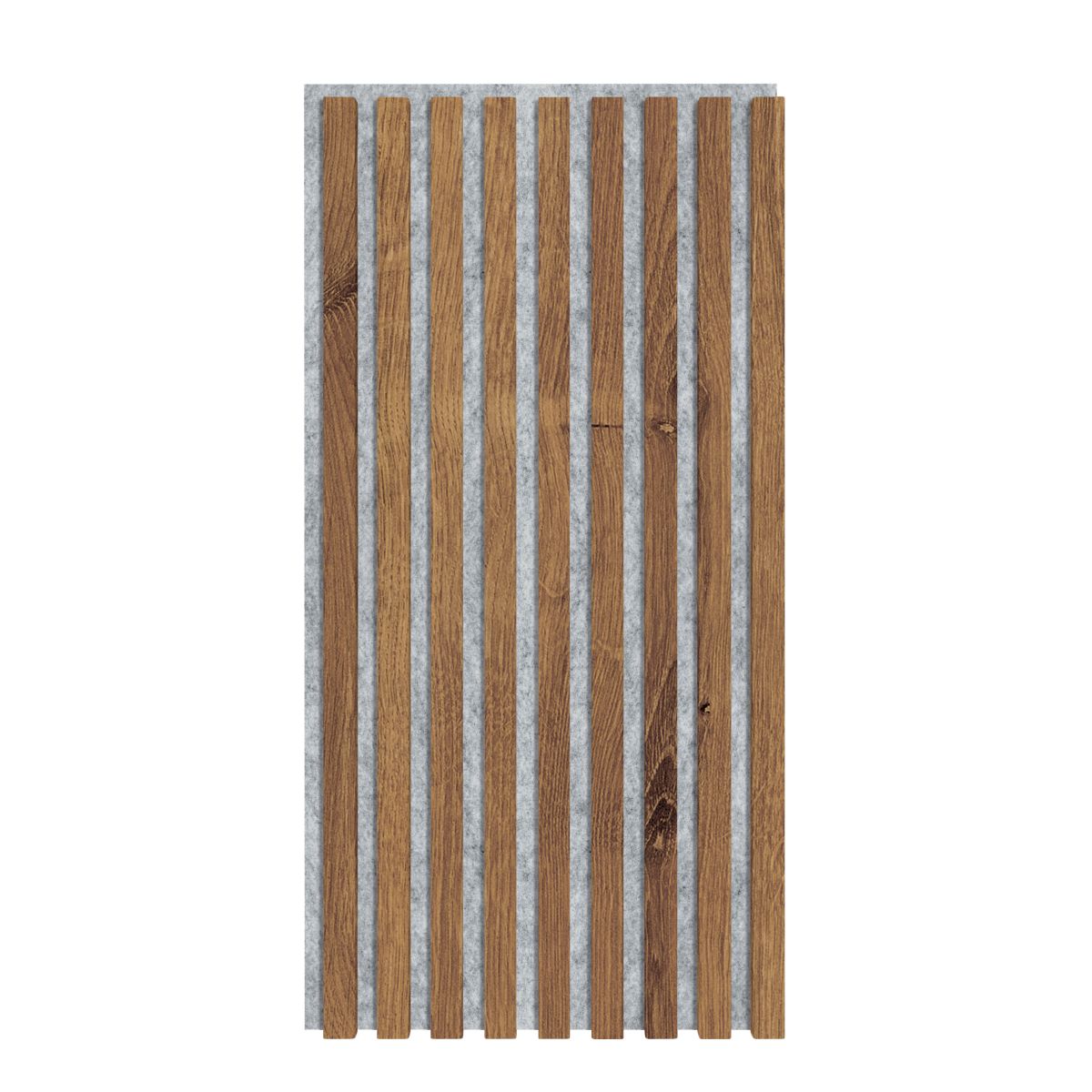 Akustikpaneel 800 x 400 mm Eiche rustikal - Akustikfilz Grau - Wandverkleidung