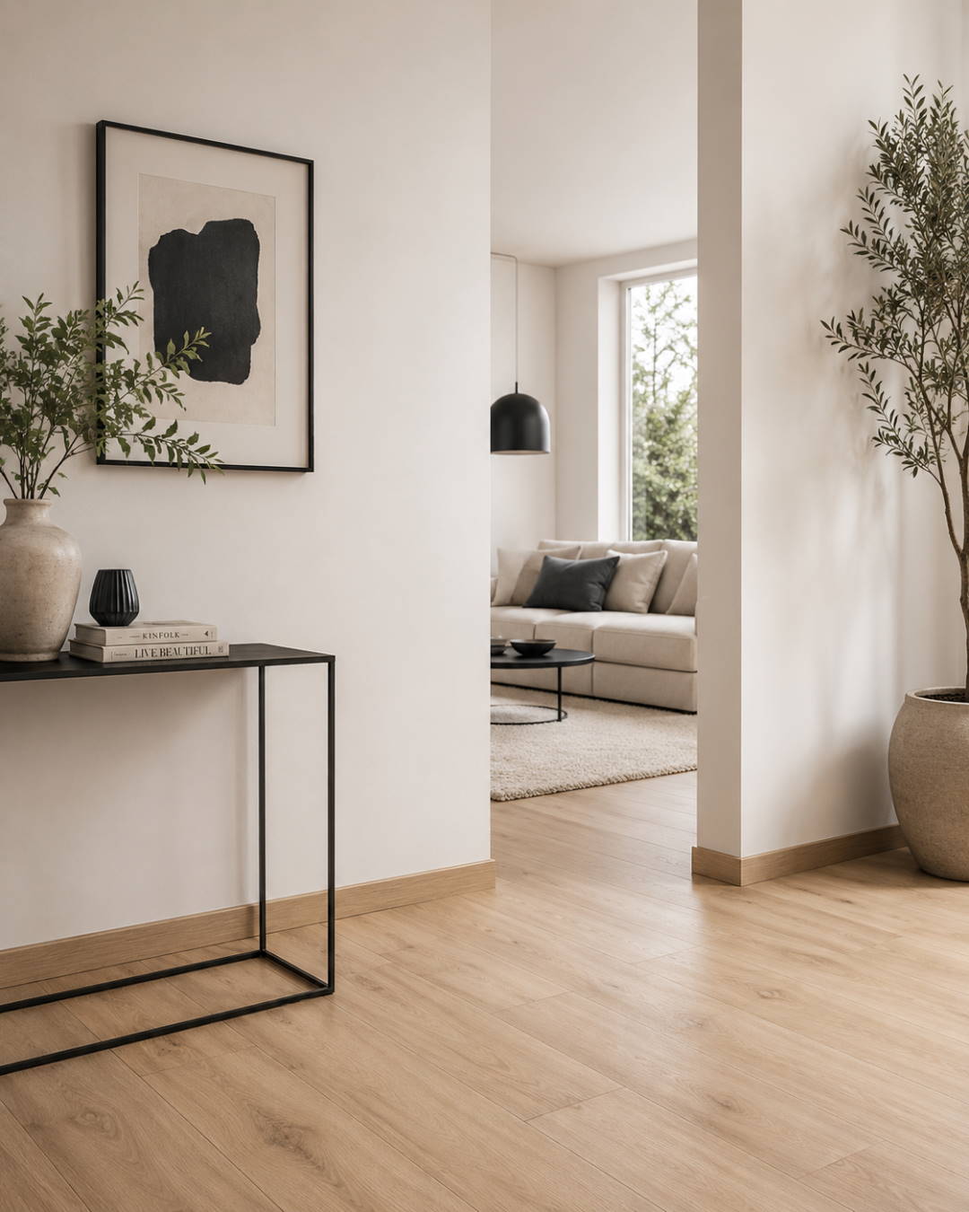 skirting with wood optics 60mm light oak