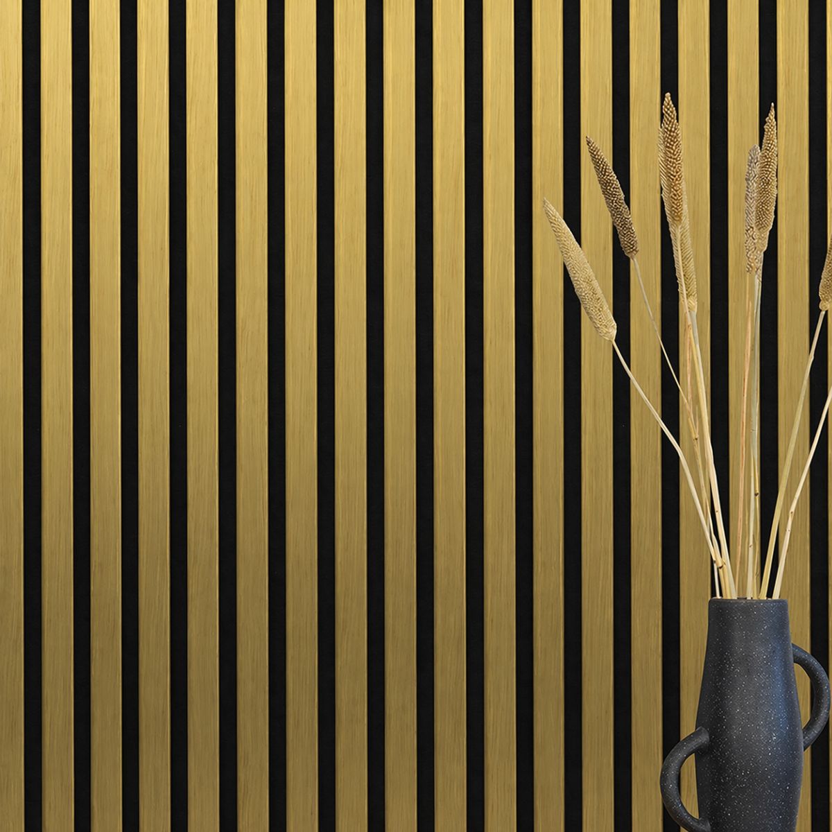 Muster - Gold - Akustikfilz Schwarz