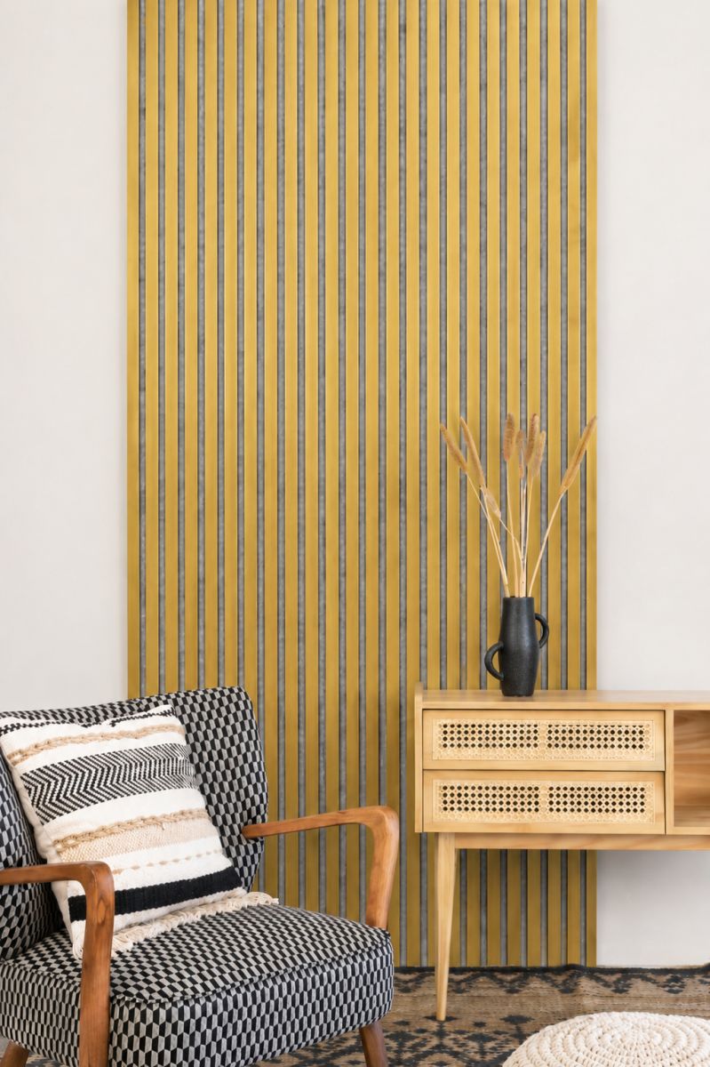 Acoustic+ Acoustic Panel Gold 2600 x 400 mm - Acoustic Felt Gray