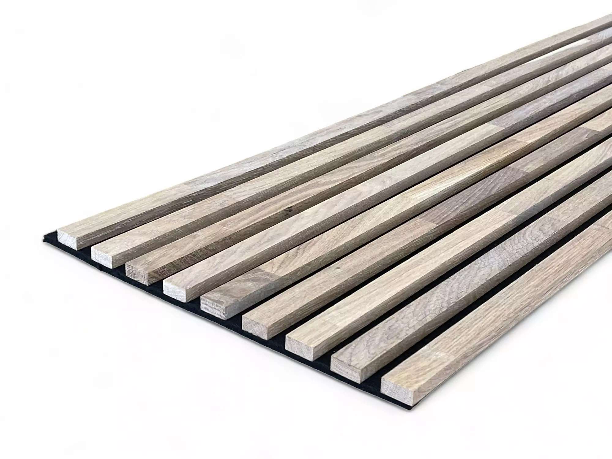 Massivholz Akustikpaneele 2600 x 400 mm Eiche natur - Lime White