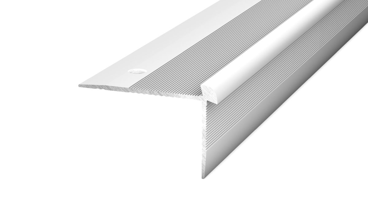 Stair nosing profile for 5mm coverings silver - 2.50m Stair nosing profile for 5mm coverings silver - 2.50m