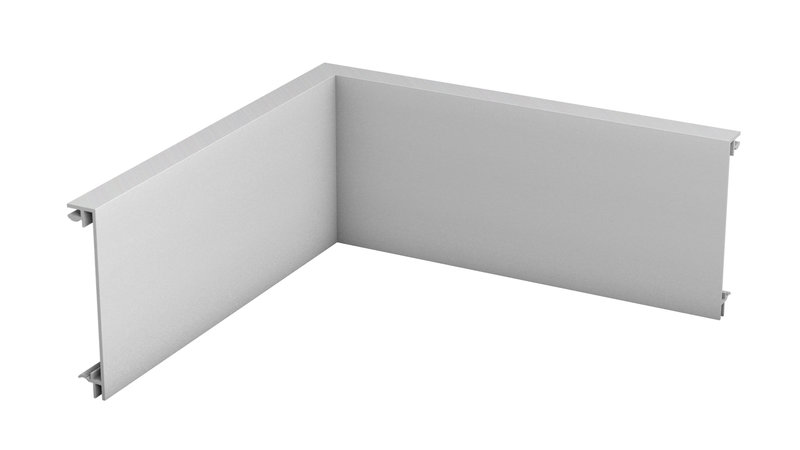 Prinz Innenecke für Aluminium-Sockelleiste 13 x 80 mm - Nr. 355 - Silber - 25 cm