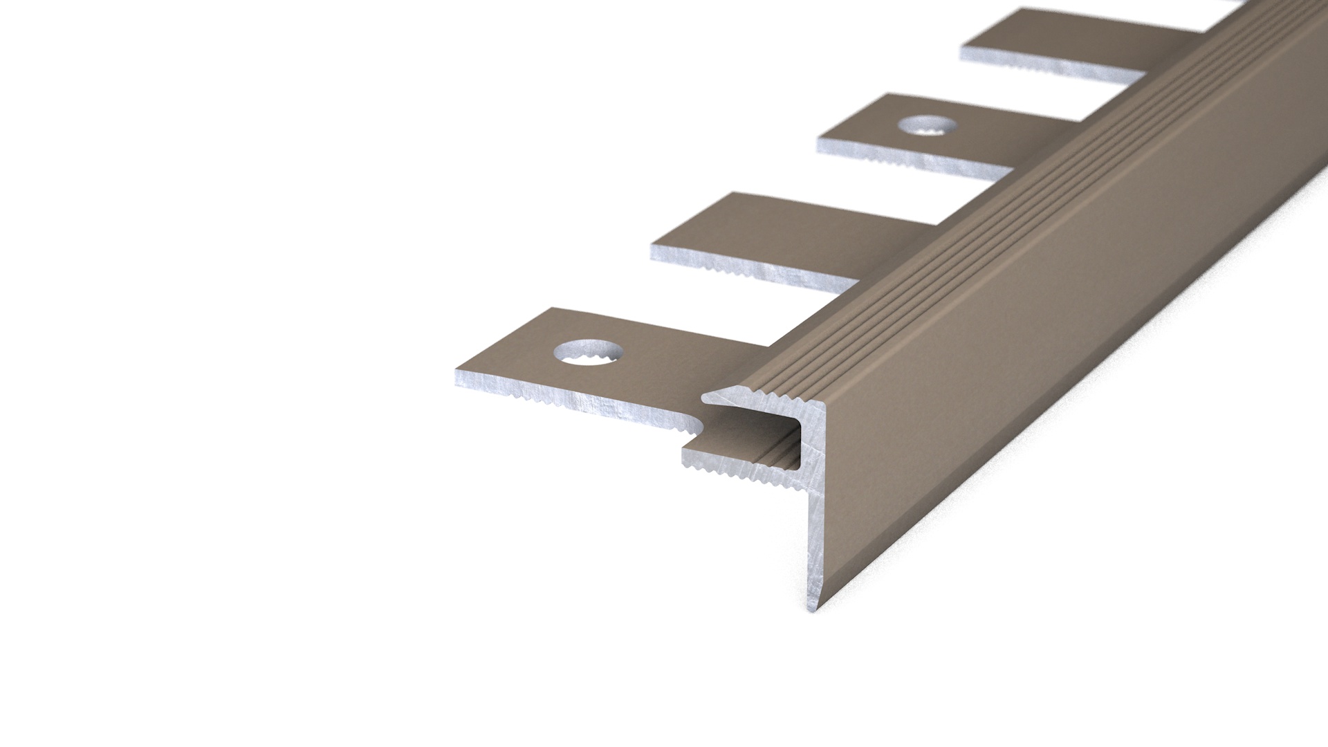 Prinz Treppenkantenprofil 29 x 13 mm - Nr. 177 - Edelstahl matt - 250 cm