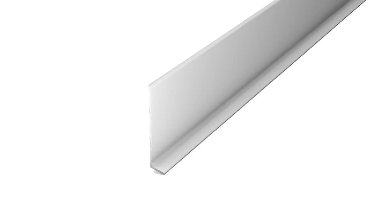 Aluminum skirting board for adhesive mounting 11 x 60 mm silver