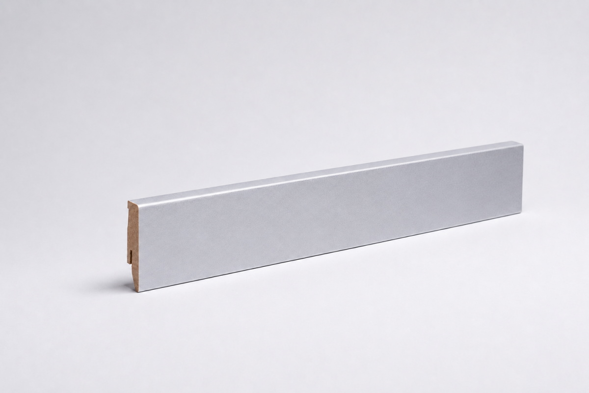 Skirting with wood optics 60 mm high-grade steel decor