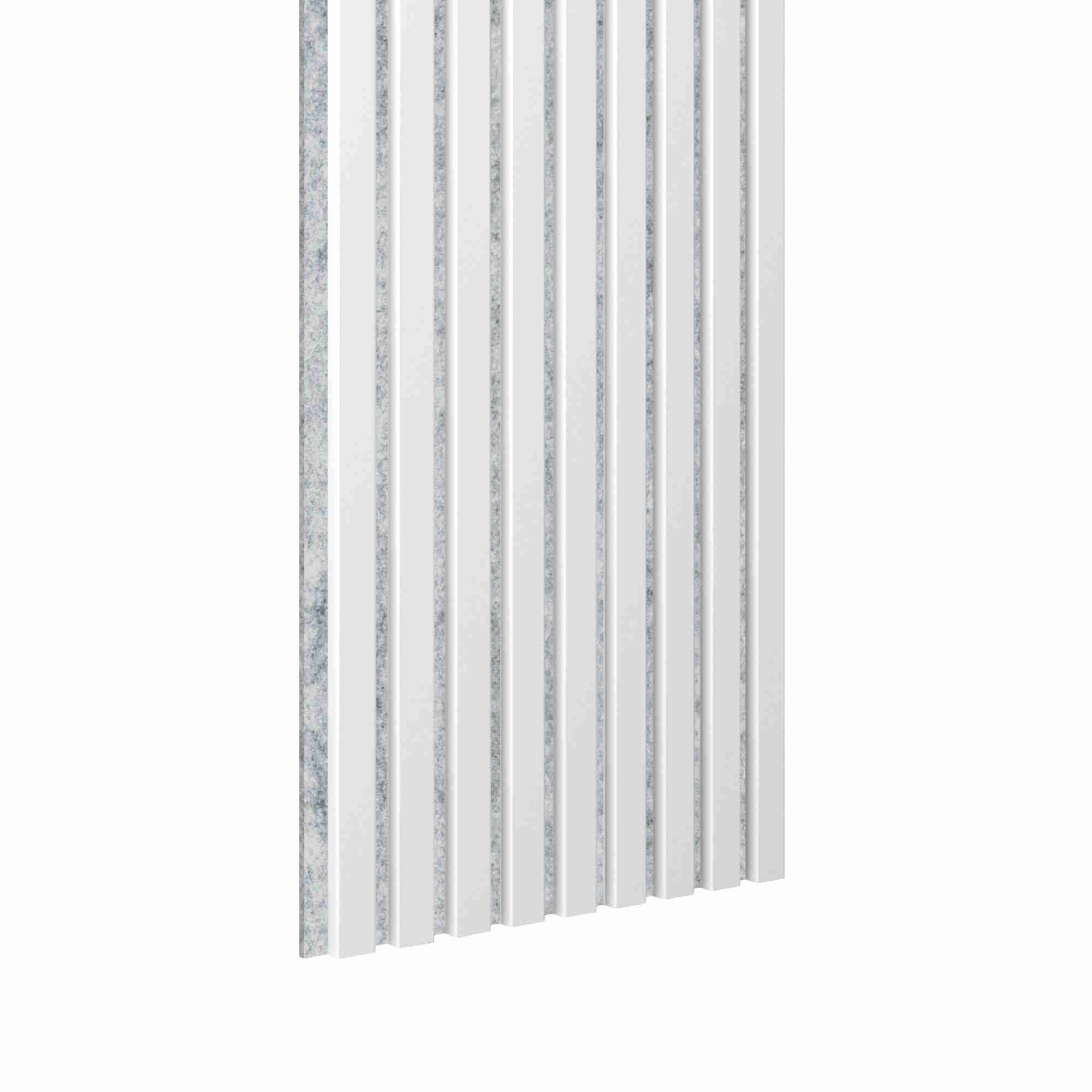 Acoustic+ Akustikpaneel Weiß 2600 x 400 mm - Akustikfilz Grau