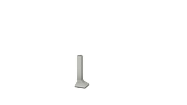 Aussenecke für Aluminium-Sockelleiste für Klebemontage 40mm - Titan