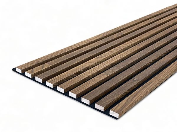 Massivholz Akustikpaneele 2600 x 400 mm Eiche natur - Walnut-Oil