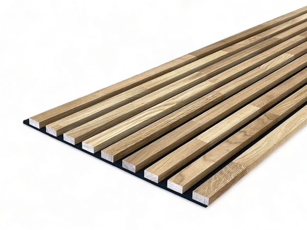 Massivholz Akustikpaneele 2600 x 400 mm Eiche - Hartwachsöl