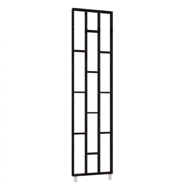 Design Raumteiler, Regalsystem 75 x 634 x 2500 mm - Schwarz