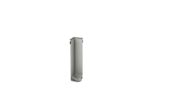 Innenecke für Aluminium-Sockelleiste für Klebemontage 100mm - Silber