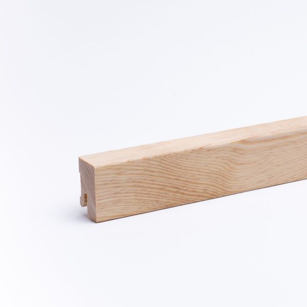 Massivholz-Sockelleiste 40mm mit abgeschrägt - Kiefer geölt