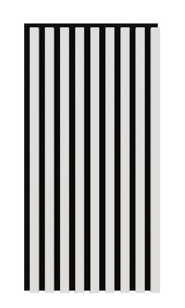 Akustikpaneel 800 x 400 mm Weiß - Akustikfilz Schwarz - Wandverkleidung