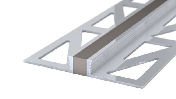 Aluminium-Dehnfugenprofil - EPDM-Fuge - für 6mm Beläge - Grau 3m