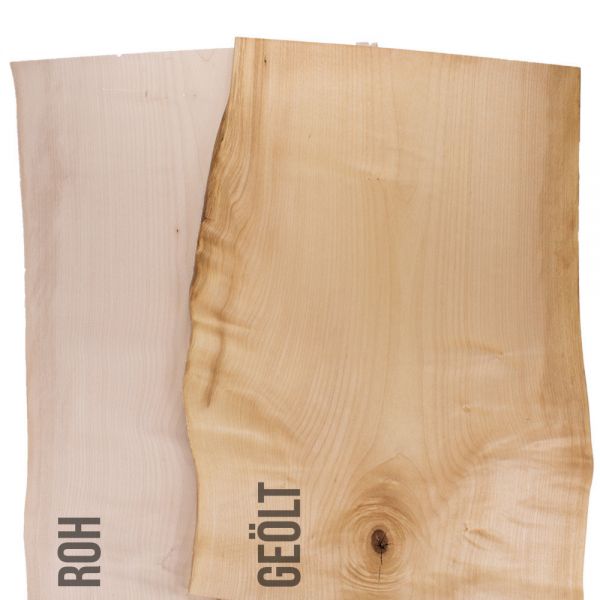 Baumscheibe, Ahorn Massivholzplatte 30-35 cm - beidseitige Baumkante