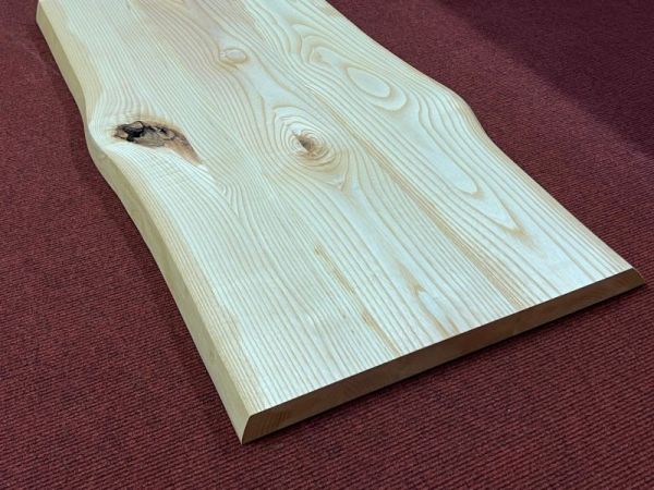 Massivholzplatte Esche beidseitige Baumkante 100 x 50 - 54cm - geölt - Stärke 40mm