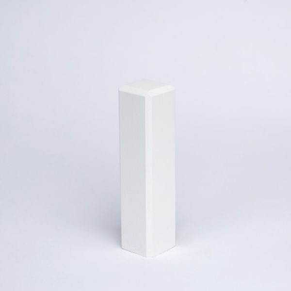 Massivholz Universal-Eckblock 85mm Weiß Lackiert
