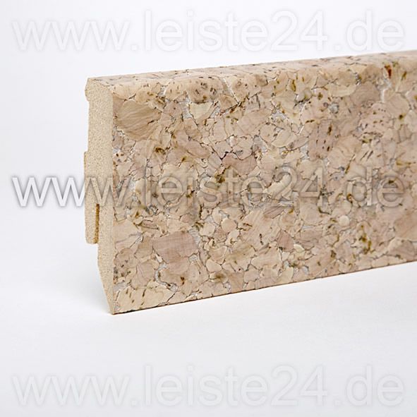 Korkleiste 60mm grob creme gelackt