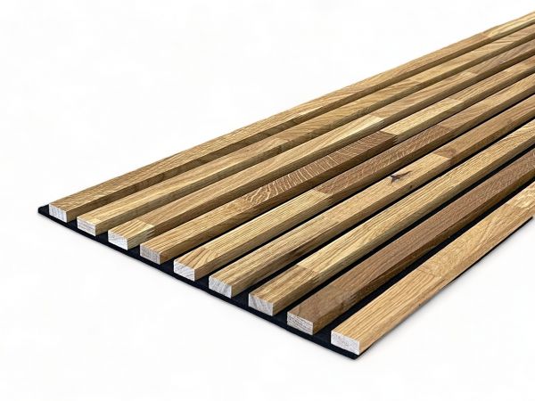 Massivholz Akustikpaneele 2600 x 400 mm Eiche natur - geölt