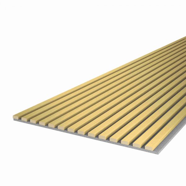 Akustikpaneel 2400 x 600mm Gold - Akustikfilz Grau - Wandverkleidung