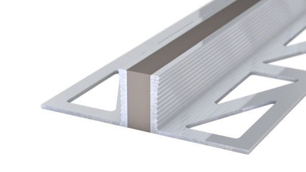 Aluminium-Dehnfugenprofil - EPDM-Fuge - für 12,5mm Beläge - Grau 2,5m