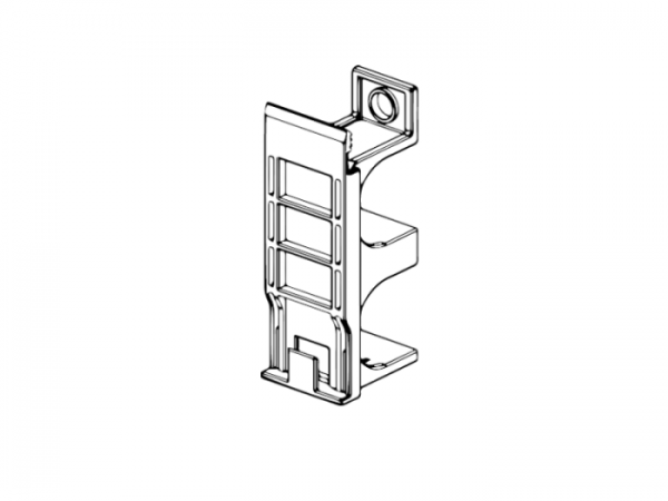 4x Befestigungsschelle für Heizungsrohrverkleidung Kunststoff Weiß 45 x 110 mm