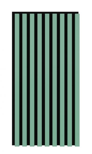 Akustikpaneel 800 x 400 mm Mint - Akustikfilz Schwarz - Wandverkleidung