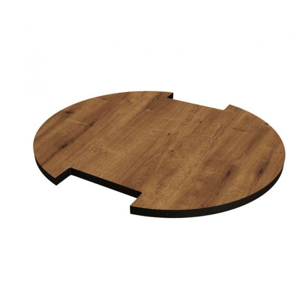 Ablage Oval für Design Raumteiler - Eiche dunkel - Inhalt 2 Stück