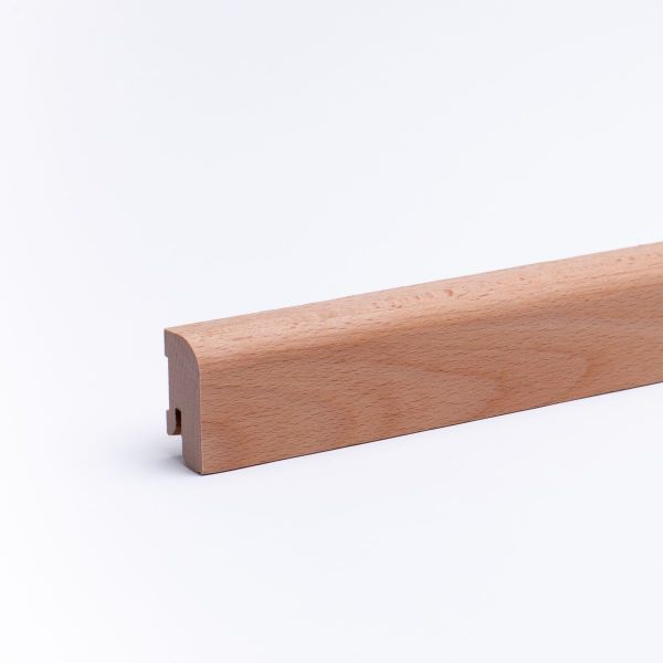 Massivholz-Sockelleiste 40mm abgerundet - Buche geölt