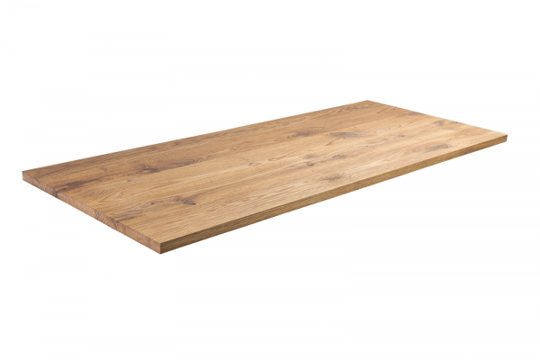 Massivholzplatte 22mm Arbeitsplatte Tischplatte Eiche rustikal - durchgehende Lamellen