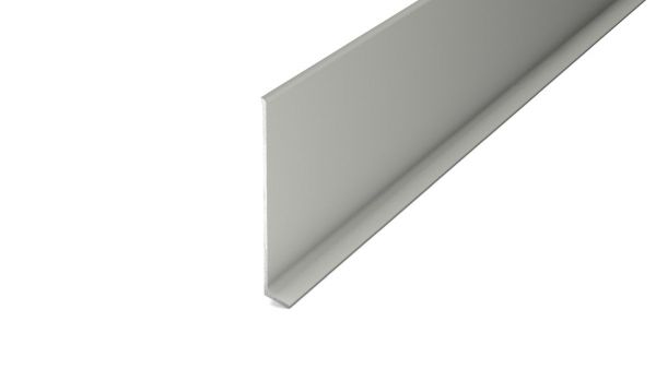Aluminium-Sockelleiste für Klebemontage 11 x 80 mm Titan