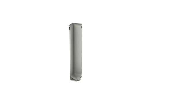 Innenecke für Aluminium-Sockelleiste für Klebemontage 80mm - Titan