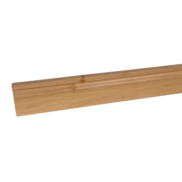 Massivholz-Sockelleiste 60 mm Berliner Profil - Erle lackiert
