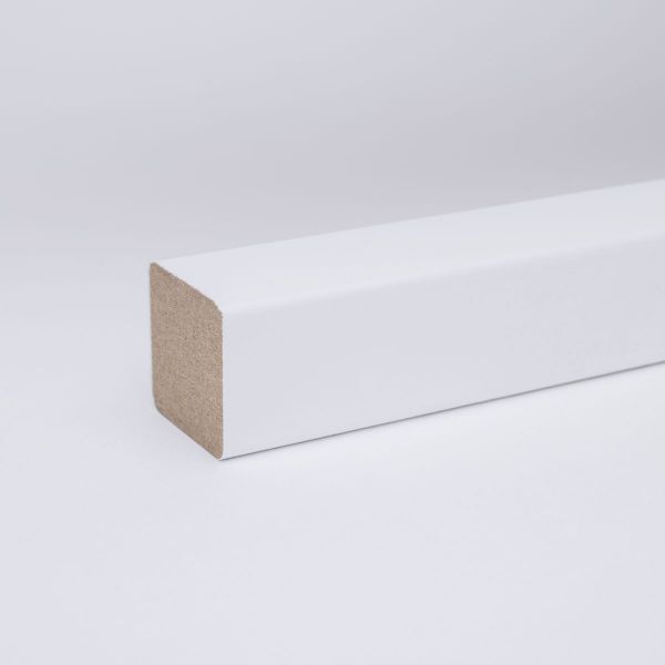 Vierkantleiste Quadratstab 20mm MDF - Weiß
