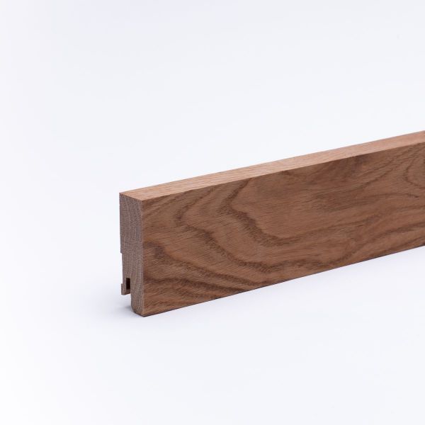 Massivholz-Sockelleiste 60x16mm Vierkant - Eiche geölt