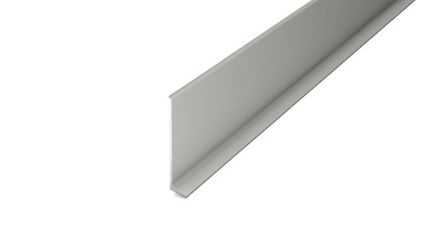 Aluminium-Sockelleiste für Klebemontage 11 x 60 mm Titan
