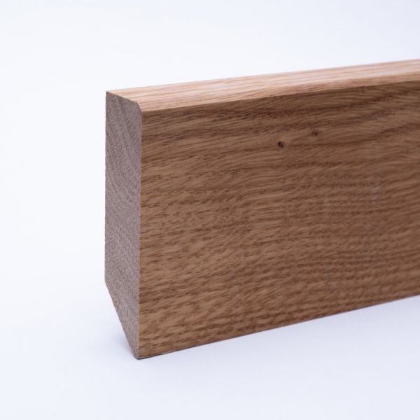 Massivholz-Sockelleiste 60 x 16mm gefast Eiche geölt