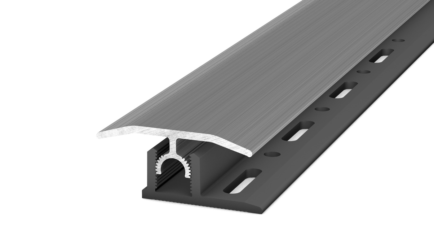 PRINZ Übergangsprofil Aluminium Nr. 115 Edelstahl matt 100 x 4 cm  selbstklebend für Laminat, Vinyl, Parkett