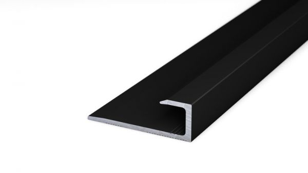 Alu-Abschlussprofil Nr. 147, 27 x 9,4 mm - Schwarz 270 cm