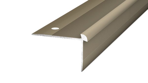 Treppenkantenprofil für 2mm Beläge Edelstahl matt - 2,50m